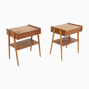 Scandinavian Teak Bedside Tables from Carlström, Sweden, 1960s, Set of 2-GEK-2043254