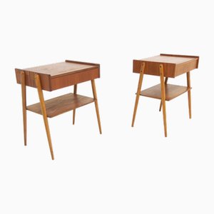 Scandinavian Teak Bedside Tables from Carlström, Sweden, 1960s, Set of 2-GEK-2028416