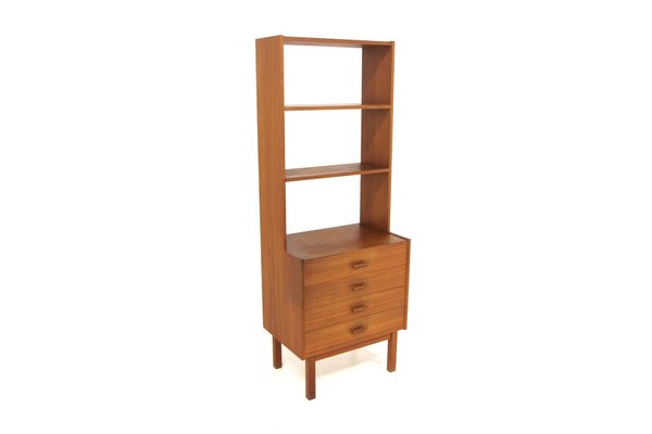 Scandinavian Teak Bookcase Chest of Drawers, Sweden, 1960s-GEK-2043074