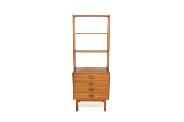 Scandinavian Teak Bookcase Chest of Drawers, Sweden, 1960s-GEK-2043074