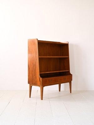 Scandinavian Teak Bookcase with Drawers, 1960s-QWP-1752663