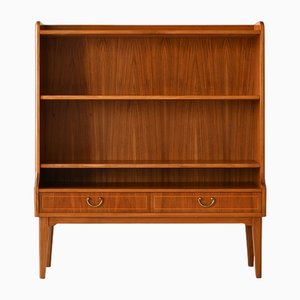 Scandinavian Teak Bookcase with Drawers, 1960s-QWP-1752663