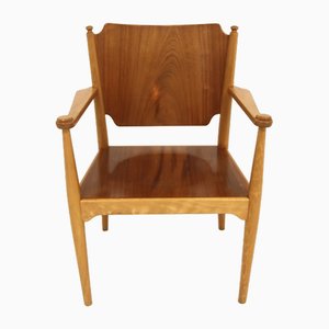 Scandinavian Teak Chair in Beech, Sweden, 1960s-GEK-1709090