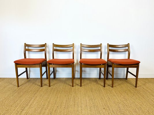 Scandinavian Teak Chairs, 1960s, Set of 4-PLK-2017505