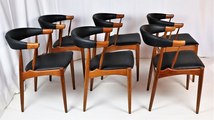 Scandinavian Teak Chairs by Johannes Andersen, 1960s, Set of 6-YBU-1436182