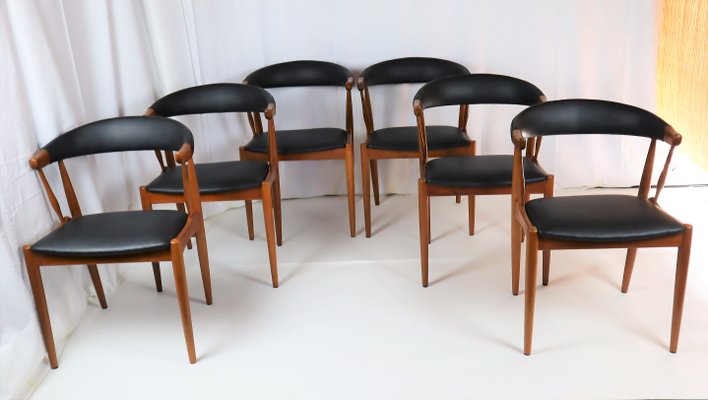 Scandinavian Teak Chairs by Johannes Andersen, 1960s, Set of 6-YBU-1436182