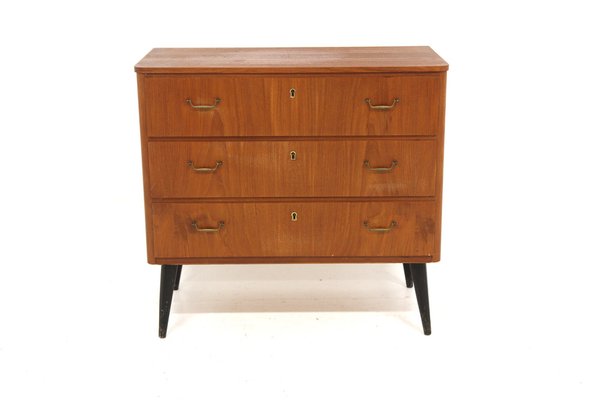 Scandinavian Teak Chest of Drawers, Sweden, 1950s-GEK-2043077