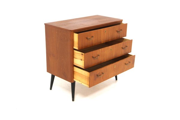 Scandinavian Teak Chest of Drawers, Sweden, 1950s-GEK-2043077