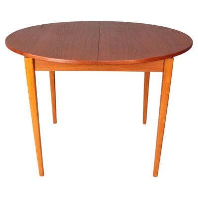 Scandinavian Teak Extendable Round Dinning Table, Denmark, 1960-DT-2026313