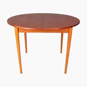 Scandinavian Teak Extendable Round Dinning Table, Denmark, 1960-DT-2026313