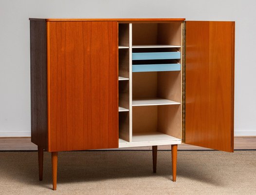 Scandinavian Teak Folding Door Cabinet, 1950s-JE-987138