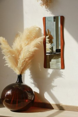 Scandinavian Teak Free Form Mirror, 1960s-YRI-2018532