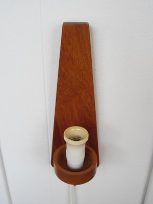 Scandinavian Teak & Glass Sconce, 1960s-YDZ-870419