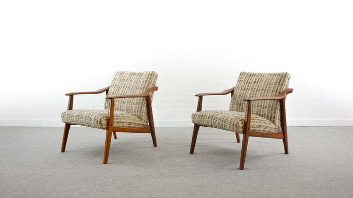 Scandinavian Teak Lounge Chairs, 1960s, Set of 2-EE-895657