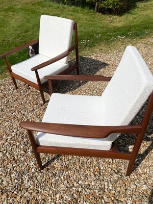 Scandinavian Teak Lounge Chairs in the Style of Grete Jalk, Set of 2-HFR-1275734