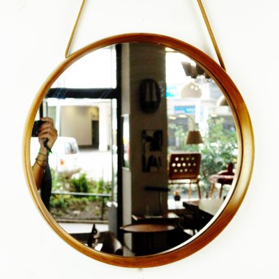 Scandinavian Teak Mirror attributed to Uno and Osten Kristiansson for Luxus Vittsjö Sweden, 1960s-MH-1403586