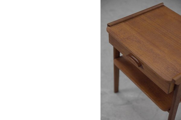 Scandinavian Teak Nightstand, 1950s-ZAA-828059