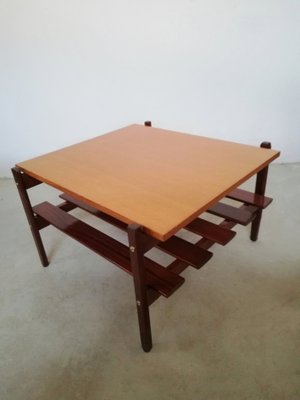 Scandinavian Teak & Oak Wood Living Room Coffee Table, 1960s-UIW-1182899