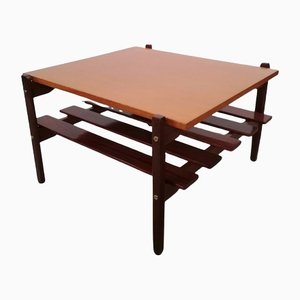 Scandinavian Teak & Oak Wood Living Room Coffee Table, 1960s-UIW-1182899