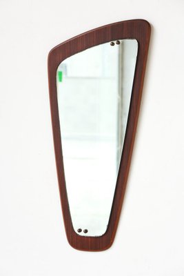 Scandinavian Teak Rear View Mirror, 1960s-YRI-1751833