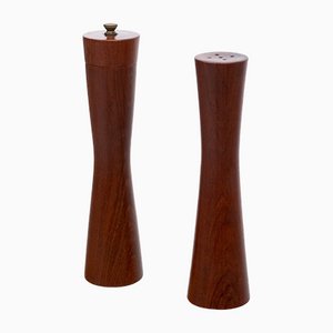 Scandinavian Teak Salt and Pepper Grinders, 1960s, Set of 2-GCG-1104397