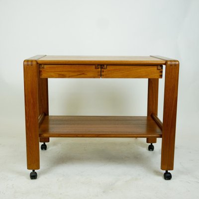 Scandinavian Teak Serving Table / Bar Cart-MH-856966