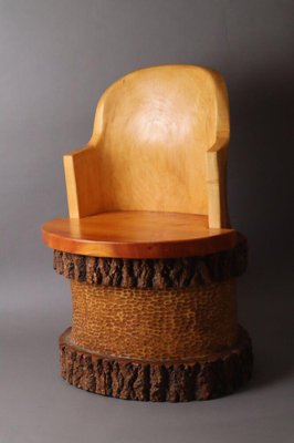 Scandinavian Tree Stump Kubbestol Chair, 1970s or 1980s-ESB-1376952