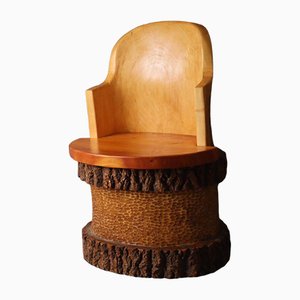 Scandinavian Tree Stump Kubbestol Chair, 1970s or 1980s-ESB-1376952