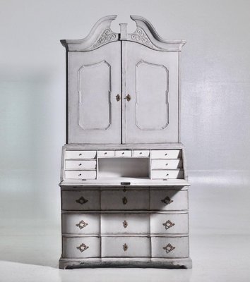 Scandinavian Two-Parts Bureau with Original Lock and Hardware, 1750s-SA-1115392