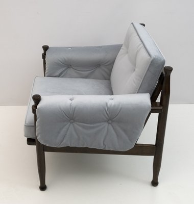 Scandinavian Velvet Armchair, 1960s-FER-1209505