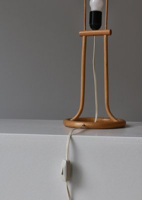 Scandinavian Wabi-Sabi Bamboo Table Lamp Shade with Pressed Plants, 1950s-WRF-1780973