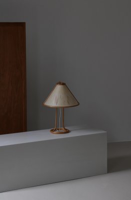 Scandinavian Wabi-Sabi Bamboo Table Lamp Shade with Pressed Plants, 1950s-WRF-1780973