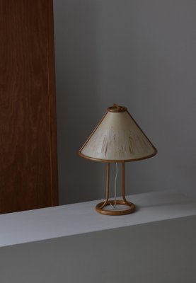 Scandinavian Wabi-Sabi Bamboo Table Lamp Shade with Pressed Plants, 1950s-WRF-1780973