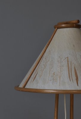 Scandinavian Wabi-Sabi Bamboo Table Lamp Shade with Pressed Plants, 1950s-WRF-1780973