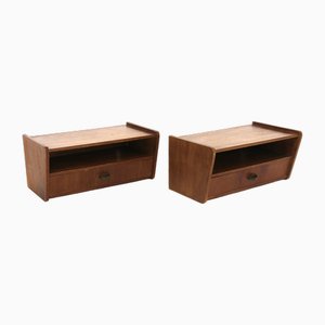 Scandinavian Wall Bedside Tables, 1960, Set of 2-GEK-1769186