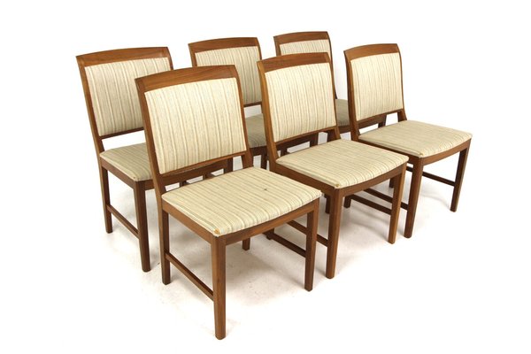 Scandinavian Walnut Chairs, 1950, Set of 4-GEK-1750309