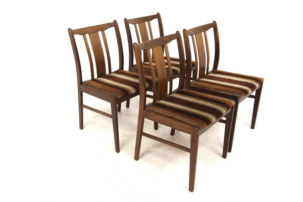 Scandinavian Walnut Chairs, 1960, Set of 4-GEK-1798245