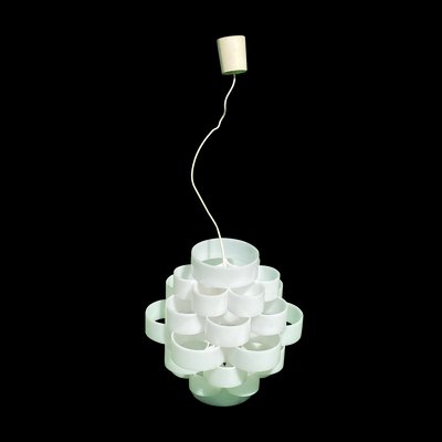 Scandinavian White Hanging Pendant Lamp, 1970s-BHG-1017211