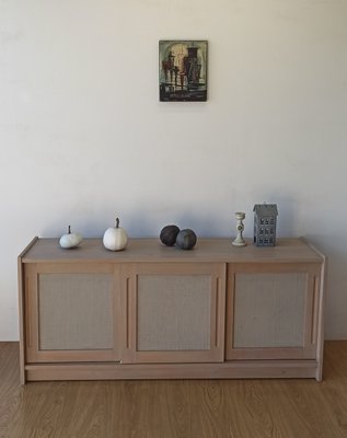 Scandinavian Woden Long Sideboard, 1980s-ZEF-2017471