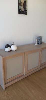 Scandinavian Woden Long Sideboard, 1980s-ZEF-2017471