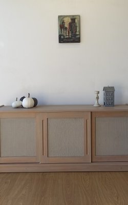 Scandinavian Woden Long Sideboard, 1980s-ZEF-2017471