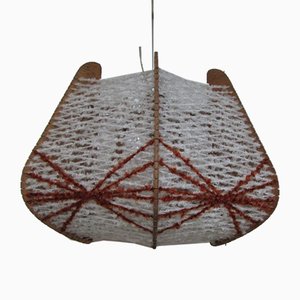 Scandinavian Wood & Wire Ceiling Lamp, 1960s-RDN-762438