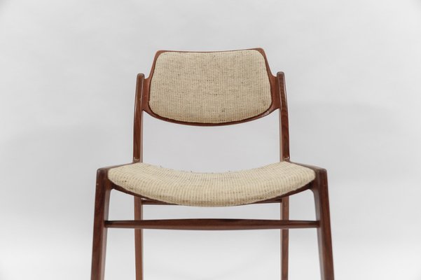 Scandinavian Wooden Dining Chairs, 1960s, Set of 5-KQB-1783473