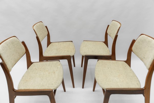 Scandinavian Wooden Dining Chairs, 1960s, Set of 5-KQB-1783473