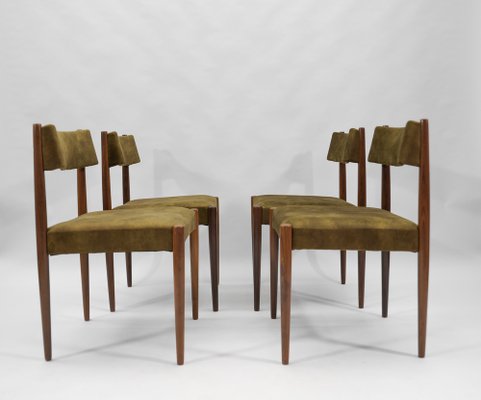 Scandinavian Wooden Dining Room Chairs, 1960s , Set of 4-KQB-1782026