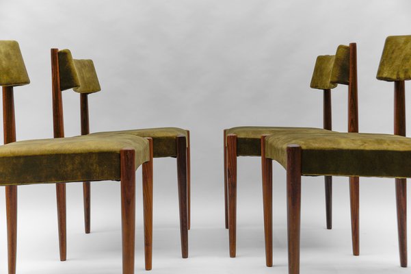 Scandinavian Wooden Dining Room Chairs, 1960s , Set of 4-KQB-1782026