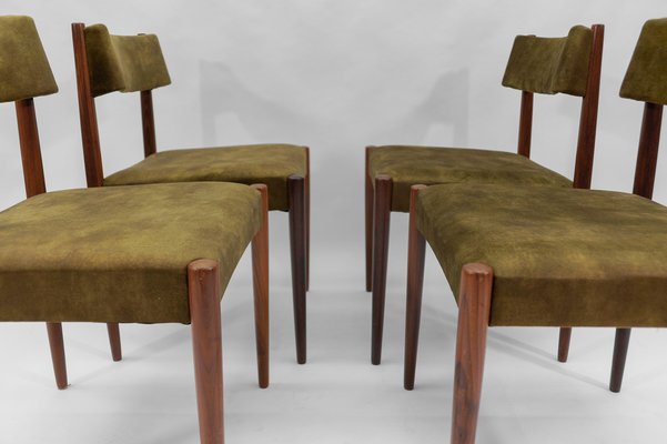 Scandinavian Wooden Dining Room Chairs, 1960s , Set of 4-KQB-1782026