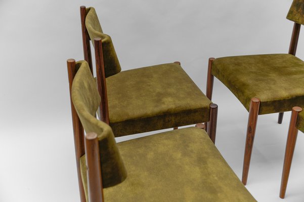 Scandinavian Wooden Dining Room Chairs, 1960s , Set of 4-KQB-1782026