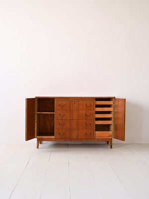 Scandinavian Wooden Highboard, 1950s-QWP-1739028