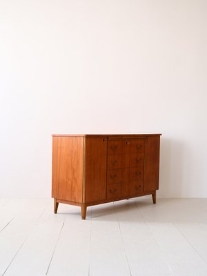 Scandinavian Wooden Highboard, 1950s-QWP-1739028